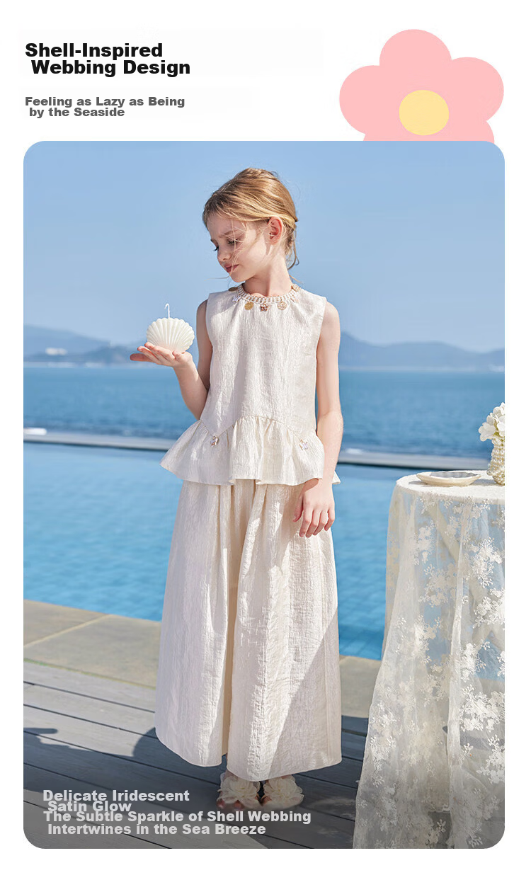 CHANZUIGOU Girls' Bohemian Vacation Set 2026 Summer New Elegant Sweet Style 7